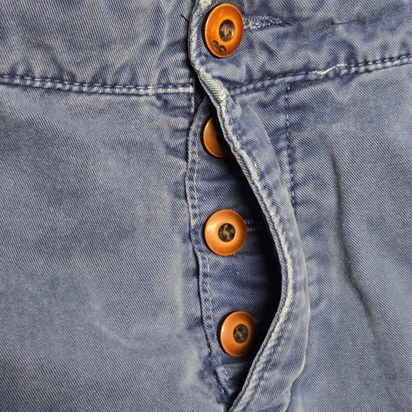 Hollister Mens Blue Chino Shorts Size 31 Button Fly Cotton Twill 3H0502 - Picture 8 of 10